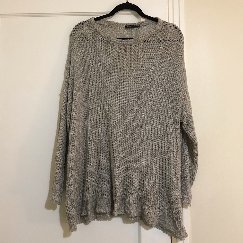 Taupe Oversized Knit Brandy Melville Sweater
